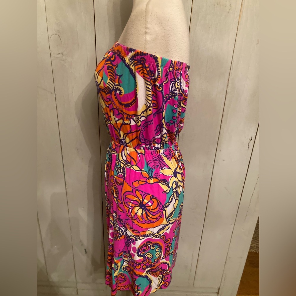 Lilly Pulitzer Atwood Strapless‎ Sea Be Seen Stretch Dress Women's S-Medium - Picture 10 of 12